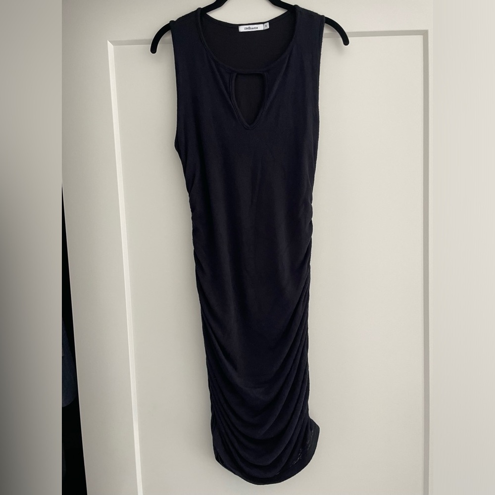 Redhaute Black Ruched Mini Dress - S